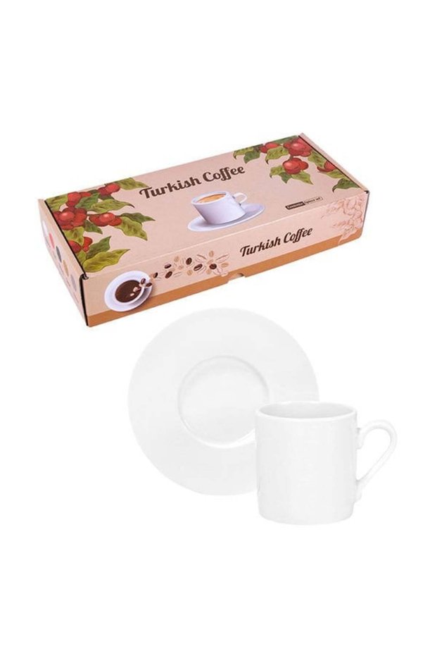 Sublimation Porcelain White Coffee Cup Set of 6 - Imported