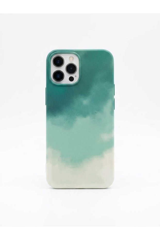 غطاء سيليكون أخضر بتصميم شخصية بيكاسو لهاتف iPhone 13 Mini.
