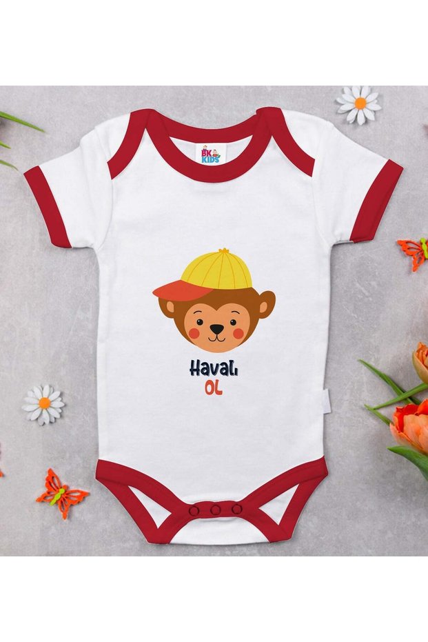 Bk Kids Cool Design Red Baby Bodysuit - 1, 12-18 Months.