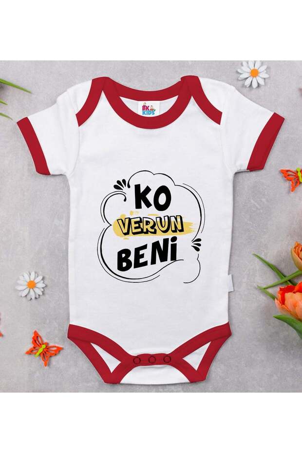 Bk Kids Ko Verun Beni Designed Red Baby Bodysuit - 1, 3-6 Months.
