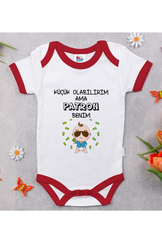Bk Kids Patron Olucam Designed Red Baby Bodysuit - 1, 12-18 Months.
