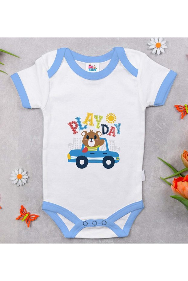 BK Kids Play Day Blue Baby Bodysuit with Design - 1 (12–18 months)