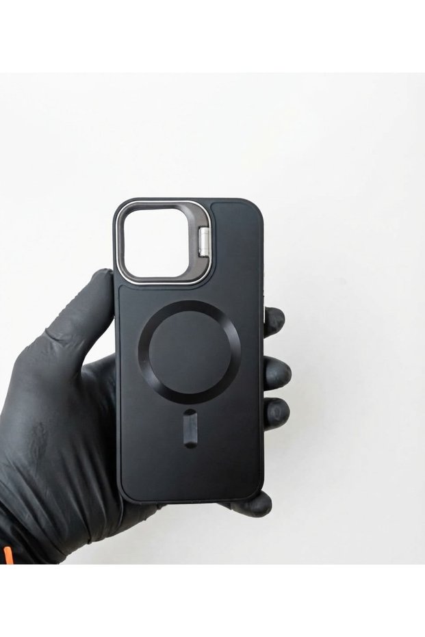 iPhone 15 Black Case with Stand