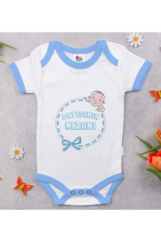 BK Kids "Uncle's Little Girl" Design Blue Baby Bodysuit-1, 12–18 months