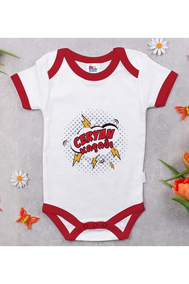 Red Baby Bodysuit with Anti-Slip Design - 1 (0-3 Months)