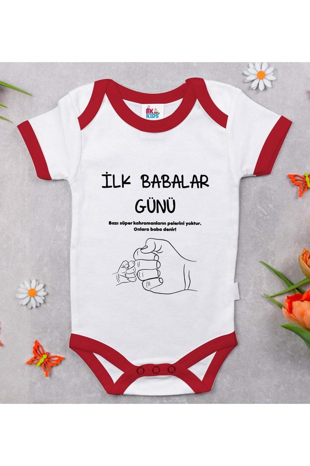 Bk Kids First Father's Day Design Red Baby Bodysuit - 2, 12-18 Months.
