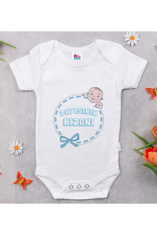 BK Kids "Uncle's Little Girl" Design White Baby Bodysuit-1, 0-3 Months