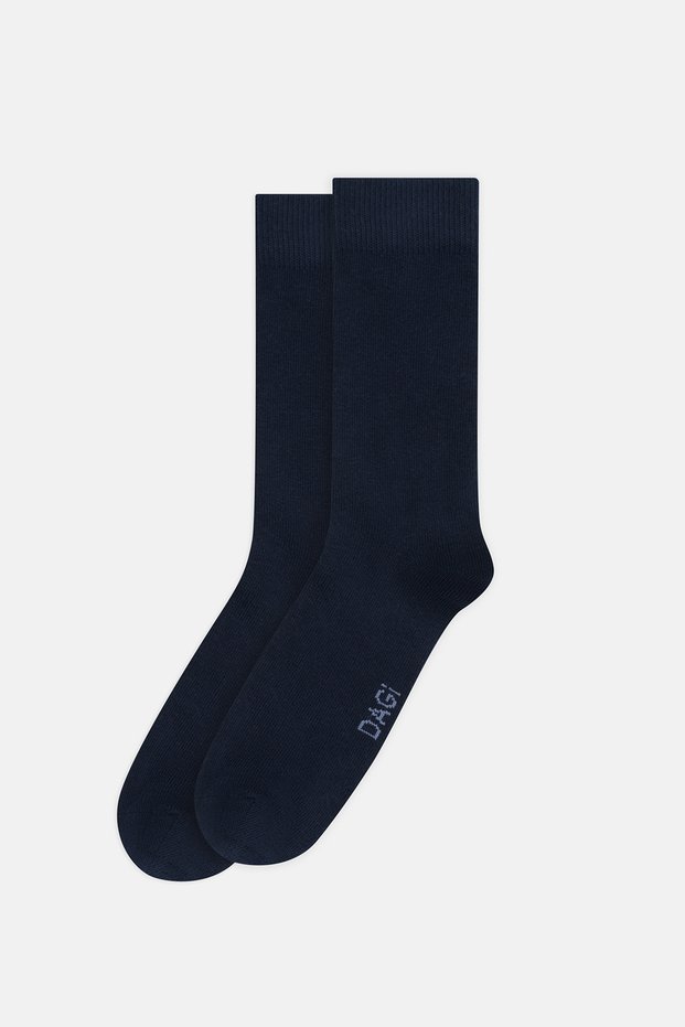 Navy Blue Men's Cotton Socks