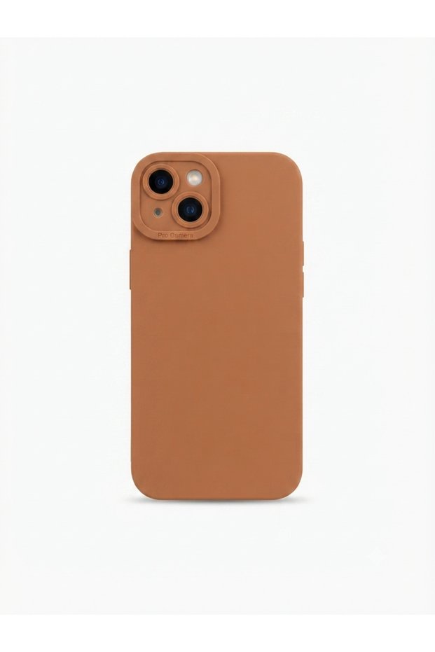 Iphone 15 plus / 14 plus brown silicone case model