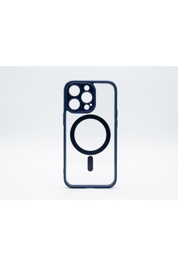 غطاء "ماج سيف" باللون الأزرق الداكن لهاتف iPhone 13 Pro.