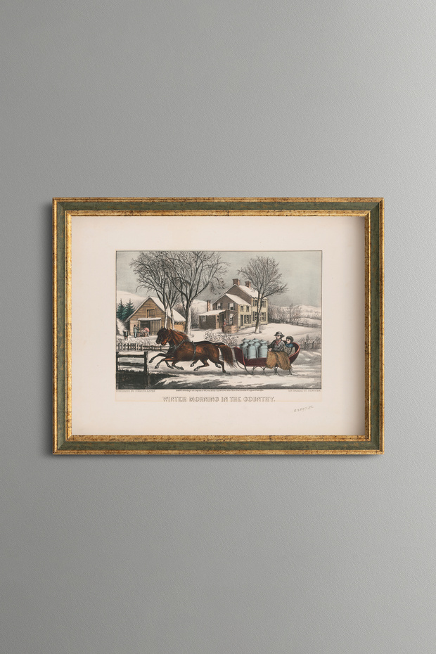 Winter Morning in the Countryside - Vintage Patterned Painting - Slim Model