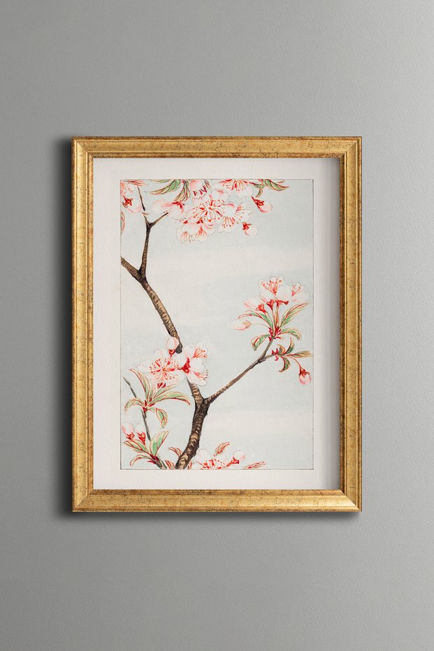 Pink Spring Flowers - Vintage Patterned Painting - Fine Model