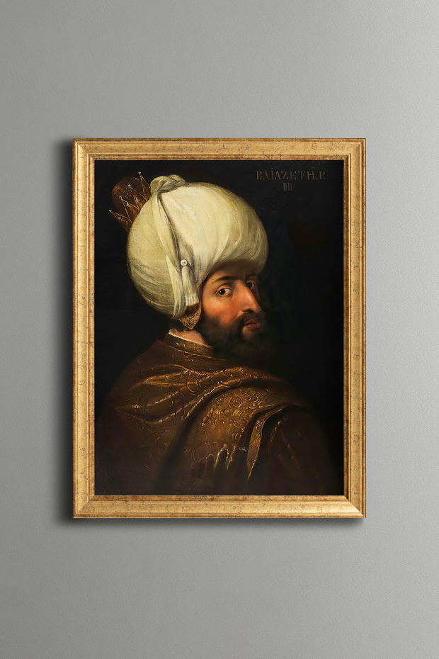 I. Bayezid - Vintage Patterned Painting - Slim Model