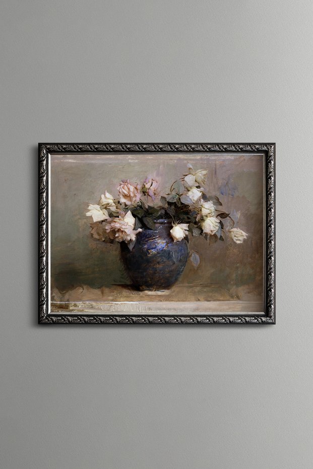 Roses - Vintage Patterned Painting - Fine Model