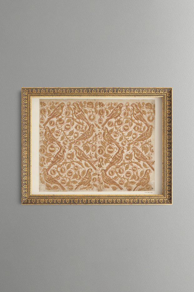 Bird Pattern - Vintage Patterned Painting - Slim Model