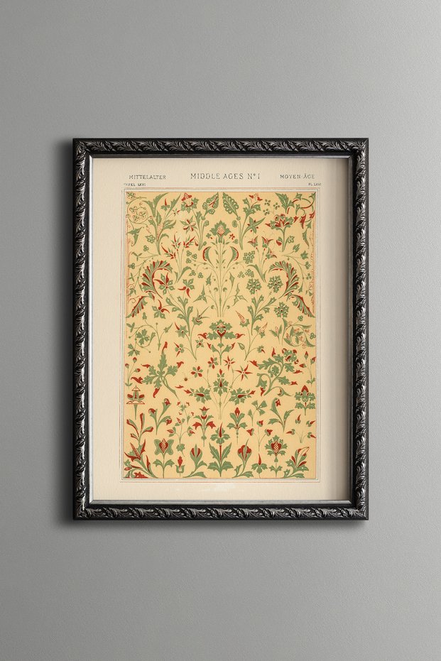 Floral Ornament Pattern - Vintage Patterned Painting - Delicate Design