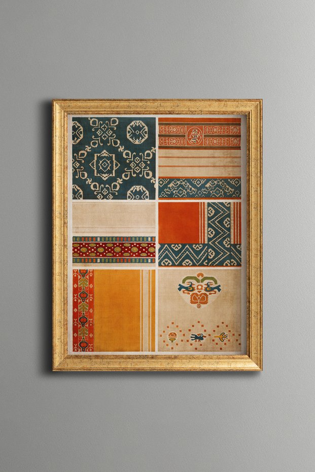 Egyptian Ornamentation Patterns - Vintage Patterned Painting - Fine Model