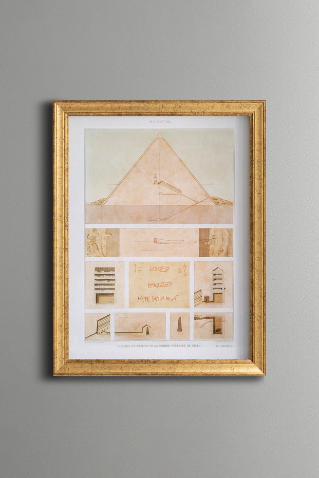 Pyramid Cut - Vintage Patterned Painting - Slim Model