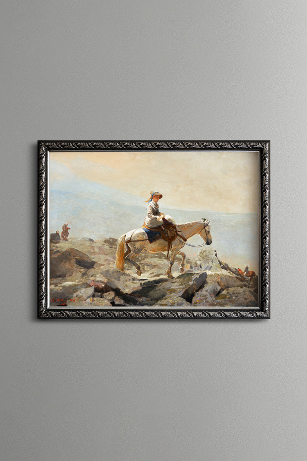 White Mountains - Horse Trail - Vintage Patterned Painting - Slim Model