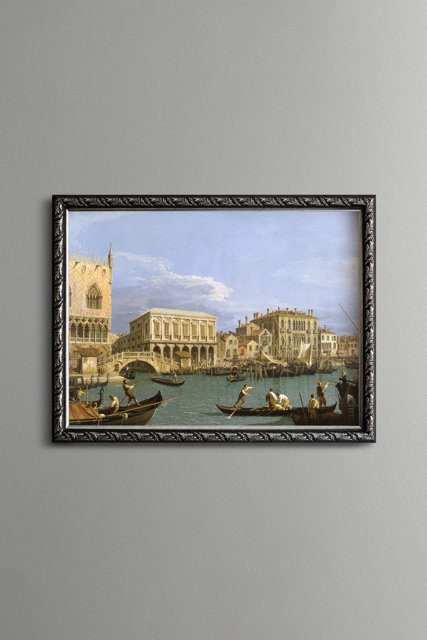 The Grand Canal in Venice - Vintage Patterned Painting - Slim Model