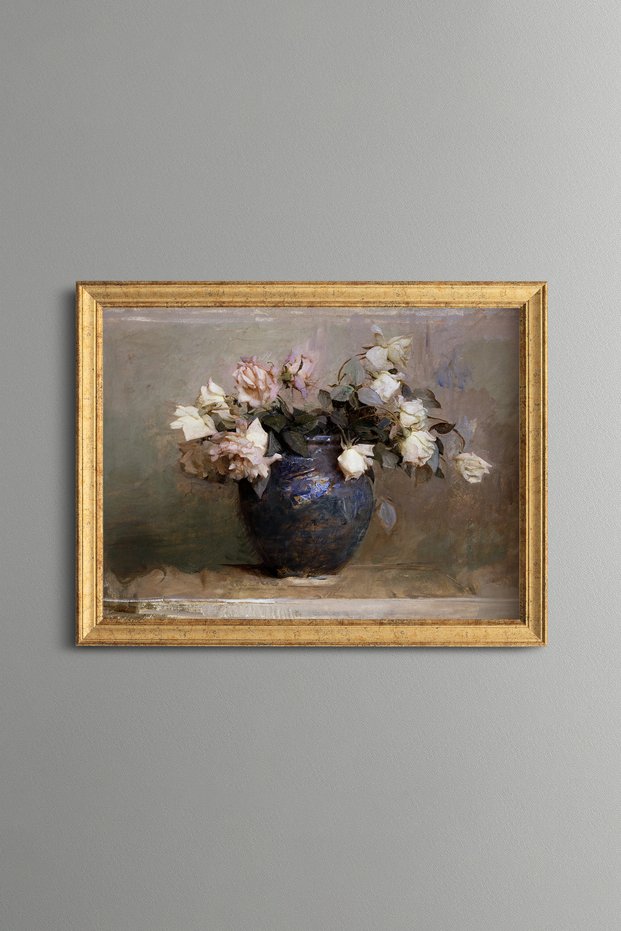 Roses - Vintage Patterned Painting - Fine Model