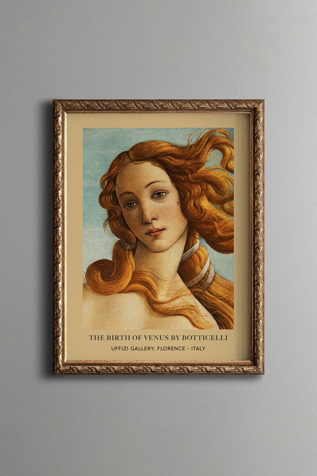 Venus Portrait - Vintage Patterned Painting - Slim Model
