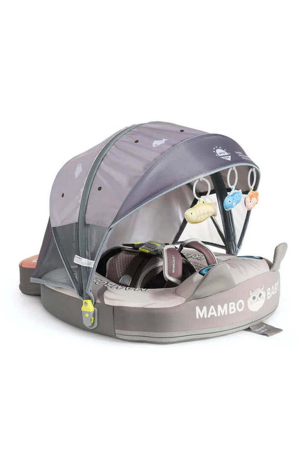 BABY FLOAT CAT GREY WITH CANOPY