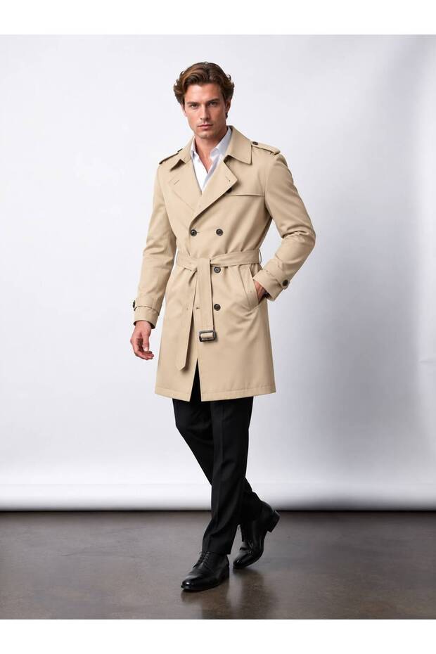 Men's Premium Epaulet Trench Coat