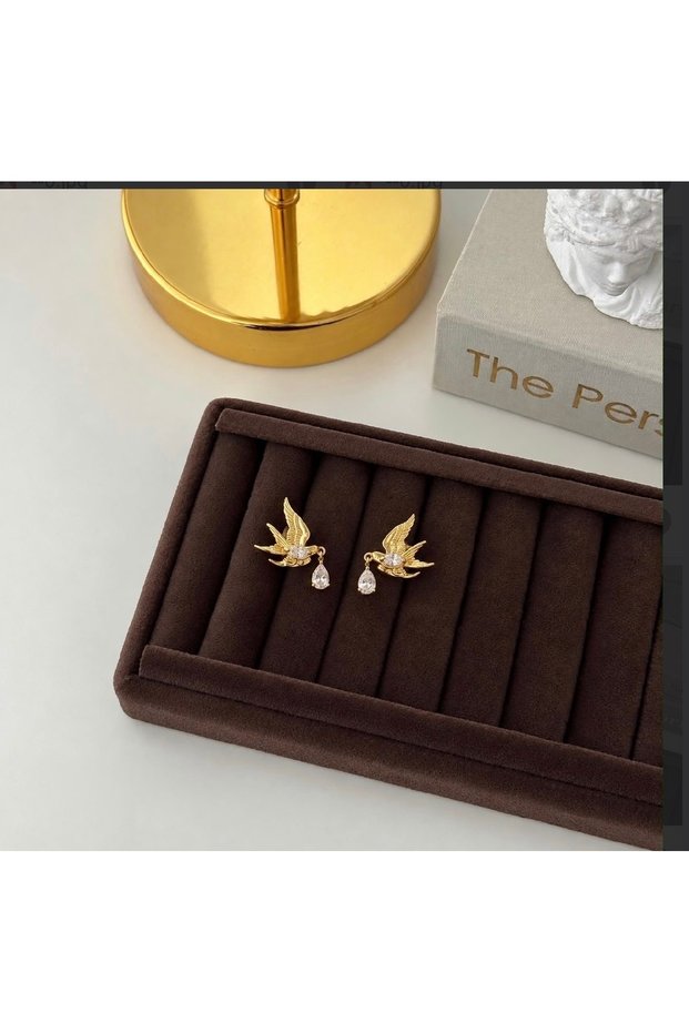 Brand Equivalent Stone Bird Earrings