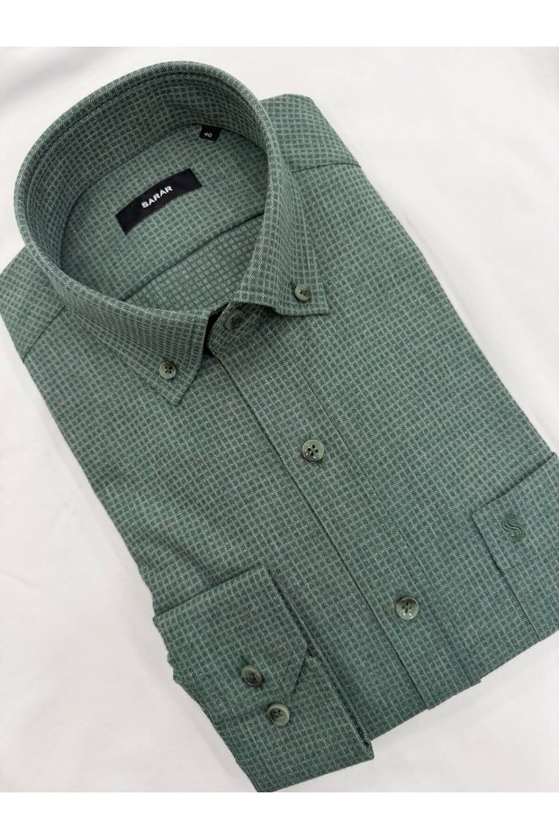 Woven Fabric, Regular Fit, Plaid, Classic Shirt.