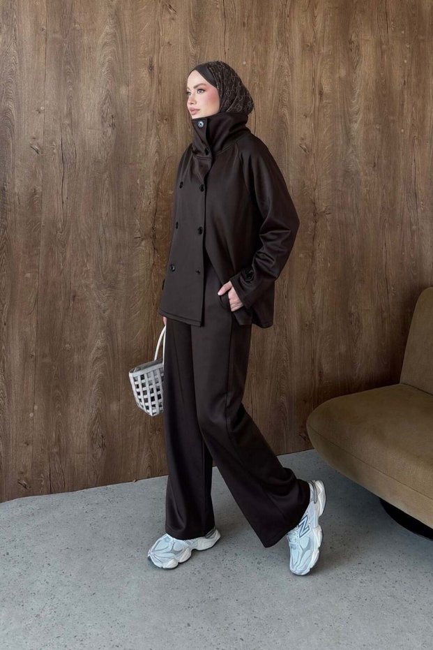 Estelle Scuba Suit Brown