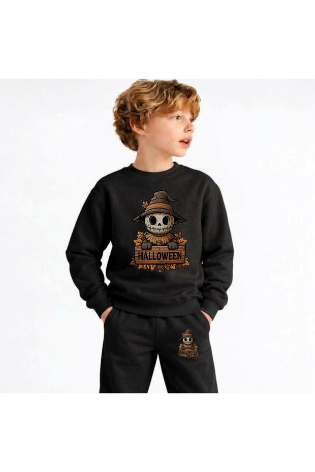 Team Sweatshirt Halloween-Fearprinted Girl Boy Child Crew Neck