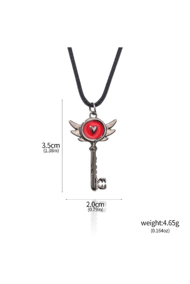 45cm Gun Black Classic Jewelry Creative Love Pattern Key Pendant Necklace Women's Creative Cute Styl