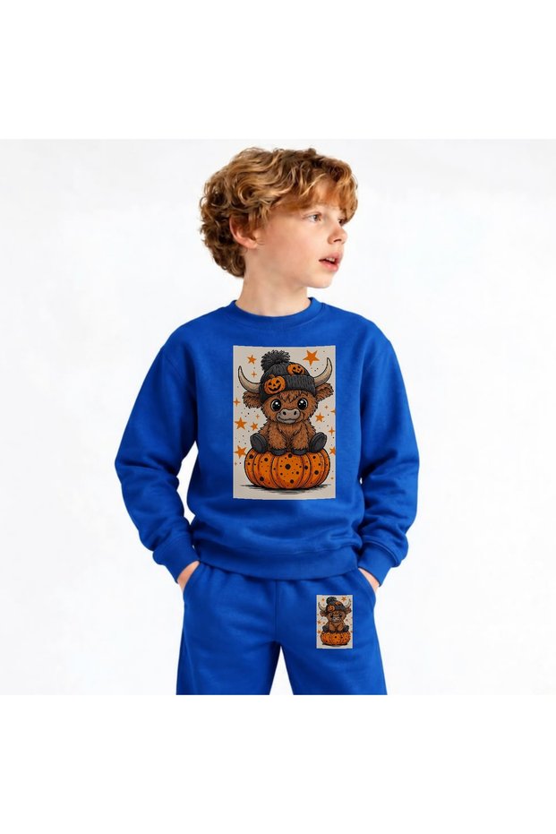 Team Sweatshirt Halloweenyak Printed Girls Boys Children's Crew Neck
