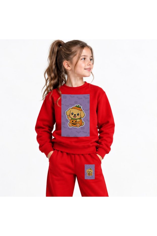 Team Sweatshirt Halloweenkopekb Printed Girls Boys Children's Crew Neck