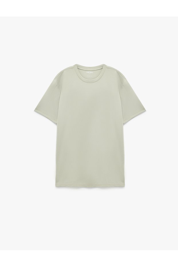 Regular Fit Short Sleeve Crew Neck Basic Sports T-Shirt