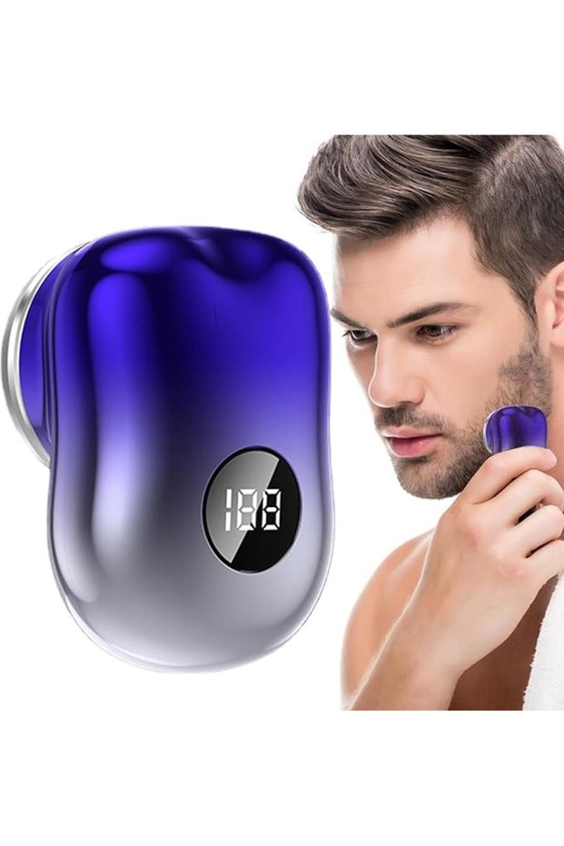ماكينات حلاقة كهربائية للرجال، محمولة، مقاومة للماء، قابلة للشحن عبر USB، رقمية.