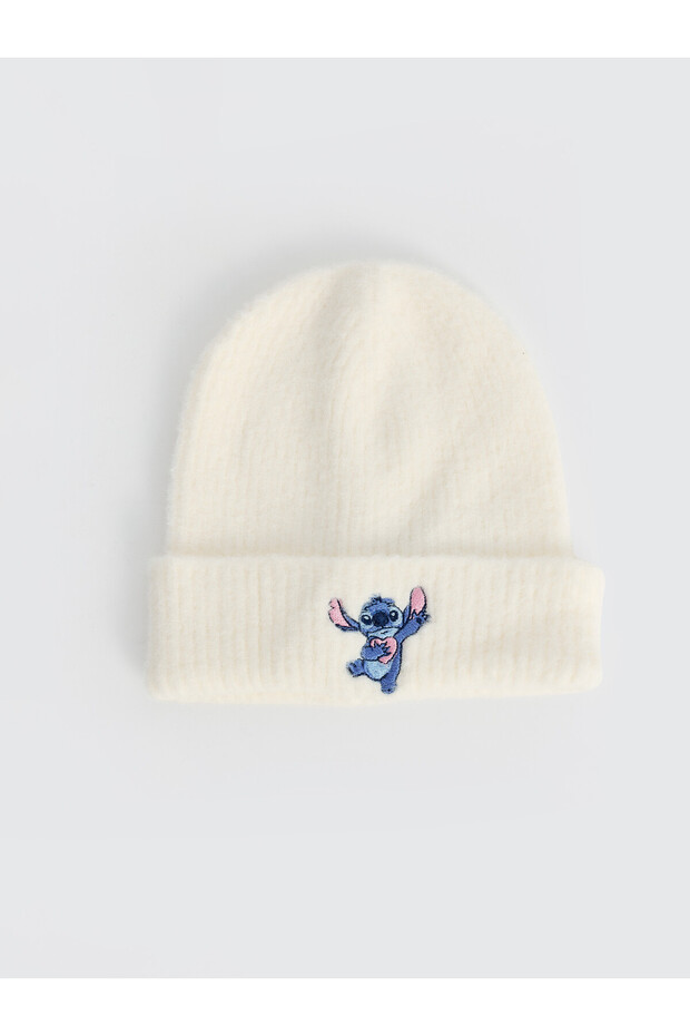 Peak New Season Ecru Embroidered Girls' Beanie