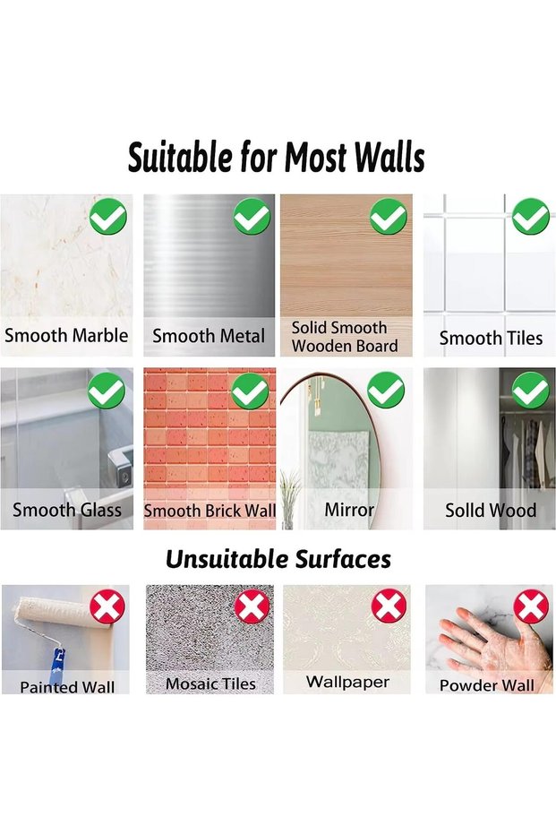 Adhesive Wall Hooks, Double-Sided Transparent Sticky Hooks