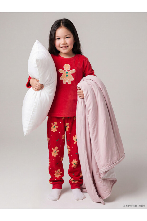 Rmz Clothing – a Difference in Style: Christmas-Themed Velvet Pajama Set for Girls.