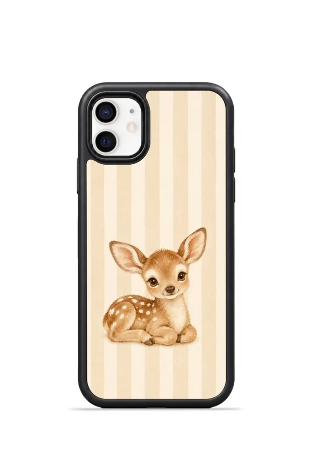iPhone 11 Vorian Black Hole Case, Reclining Deer Design.