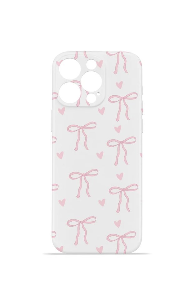 iPhone 12 Pro Max Vorian Camera Protective Case with Soft Pink Ribbons.