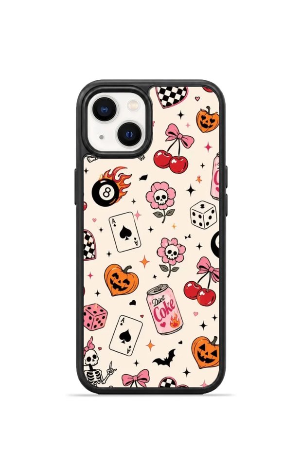 iPhone 14 Vorian Black Hole Case with Retro Witch Stickers.