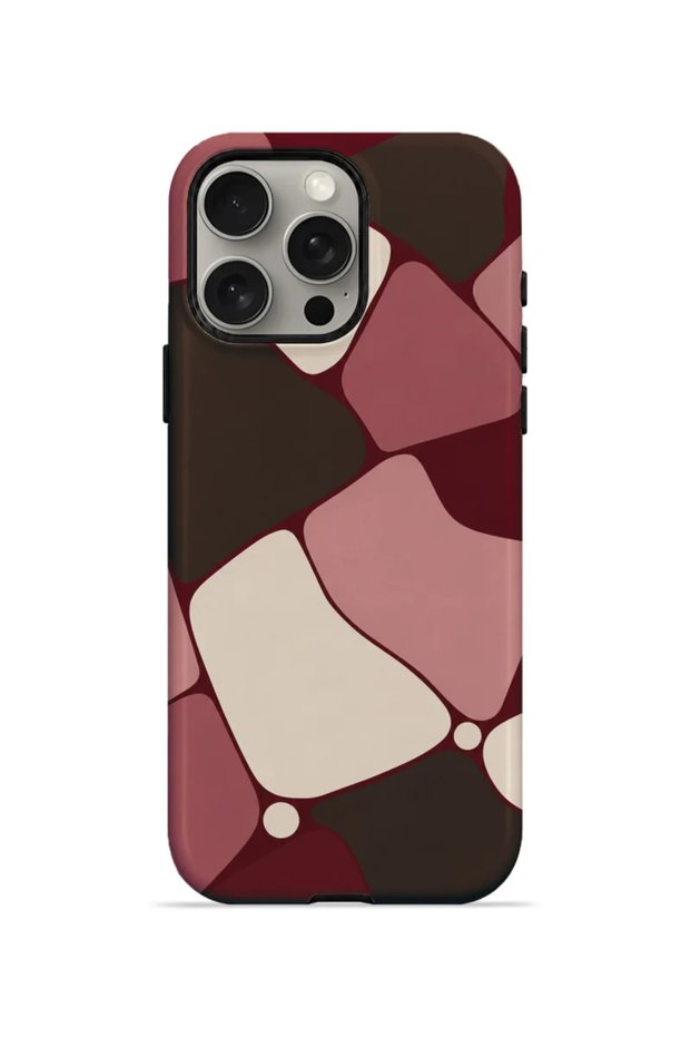 iPhone 15 Pro Vorian Magsafe Dual-Layer Wine Mosaic Case