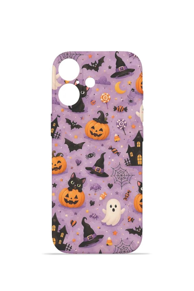 iPhone 17 Vorian Mika Camera Protective Case, Lavender Horror Patterns.