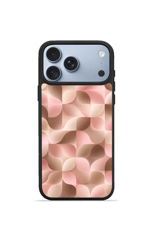 iPhone 18 Pro Vorian Black Hole Case, Powder Pink, 3D Textures.