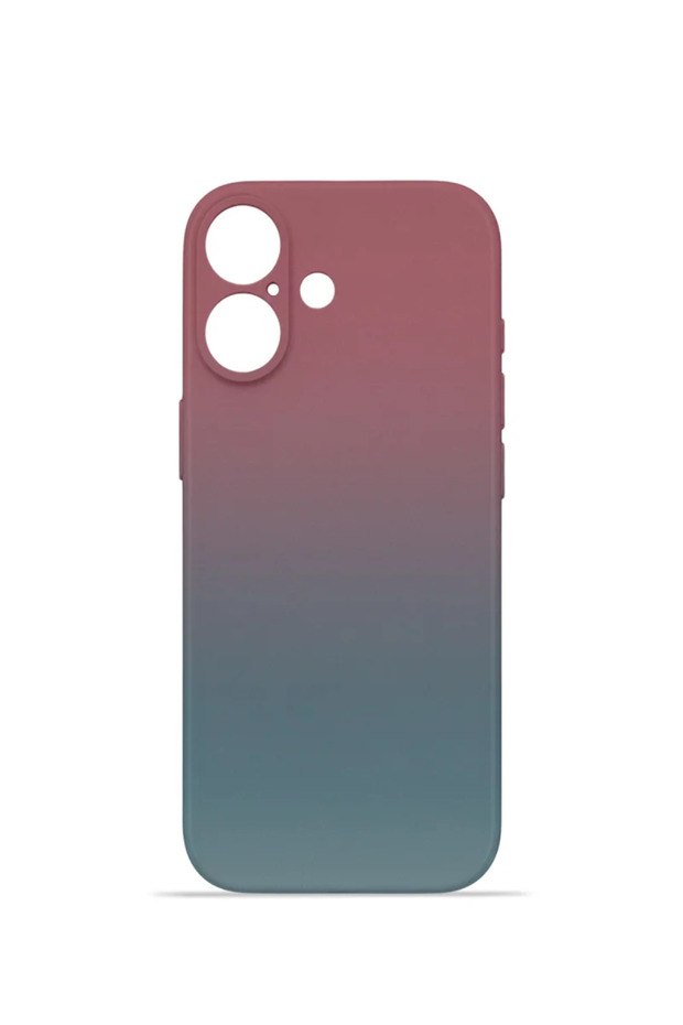 غطاء حماية للكاميرا من "فوريان ميكا" لهاتف iPhone 16 Plus، باللونين الفيروزي والبنفسجي.