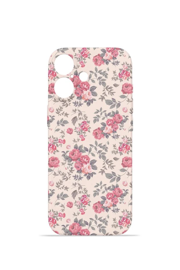 iPhone 17 Vorian Mika Camera Protective Case, Pink, Vintage Floral Design.