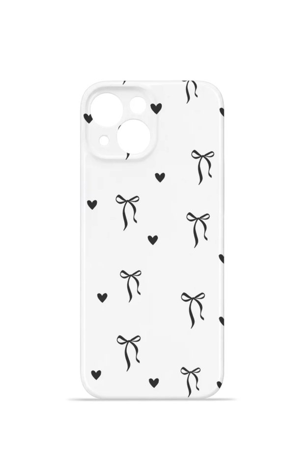 iPhone 14 Vorian Camera Protective Case with Tiny Bows and Hearts.