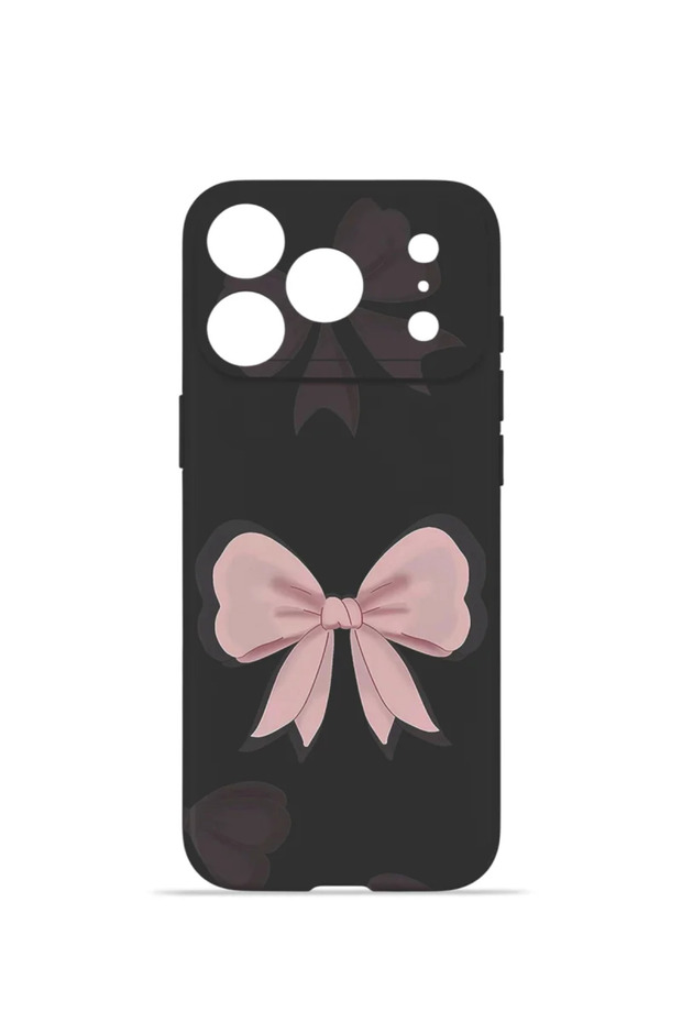 iPhone 18 Pro Vorian Camera Protective Case, Night Pink Bow.